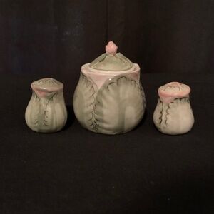 Vintage Sugar Bowl, Salt and Pepper Shaker Set